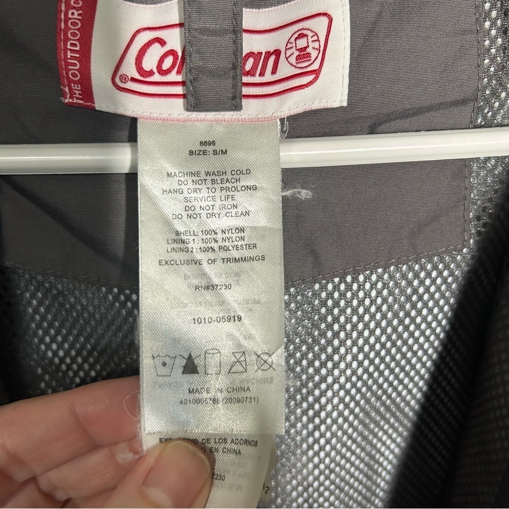 Coleman Inlet Nylon Jacket Raincoat Defense Coat Womens Size S/M Windbreaker - Picture 9 of 13